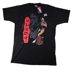 NWT Vintage 90s Salem Sportswear Joe Montana 49ers Graphic T Shirt